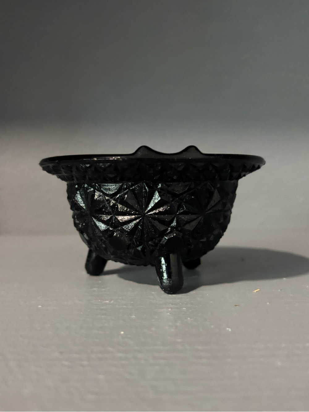 Black Decorative Three-Legged Bowl
